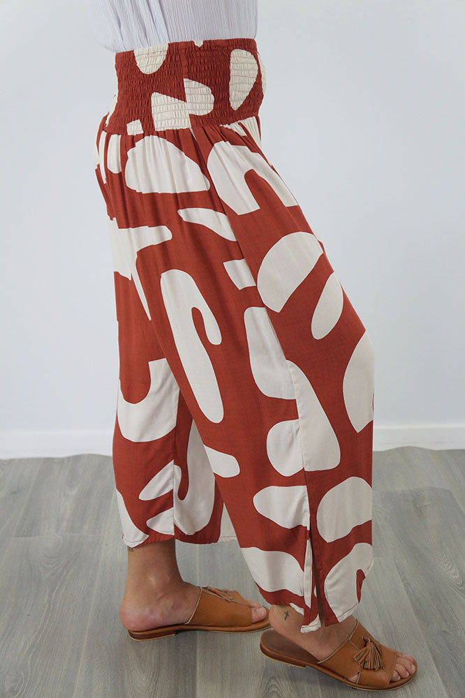 3/4 Bazzar Pant "Abstract Geometric"