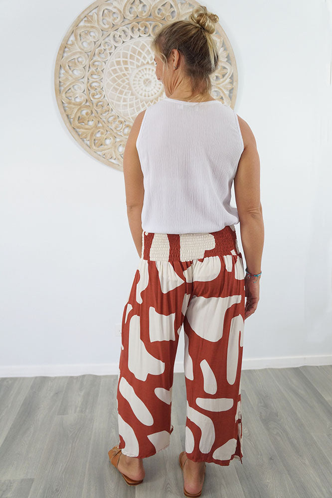 3/4 Bazzar Pant "Abstract Geometric"