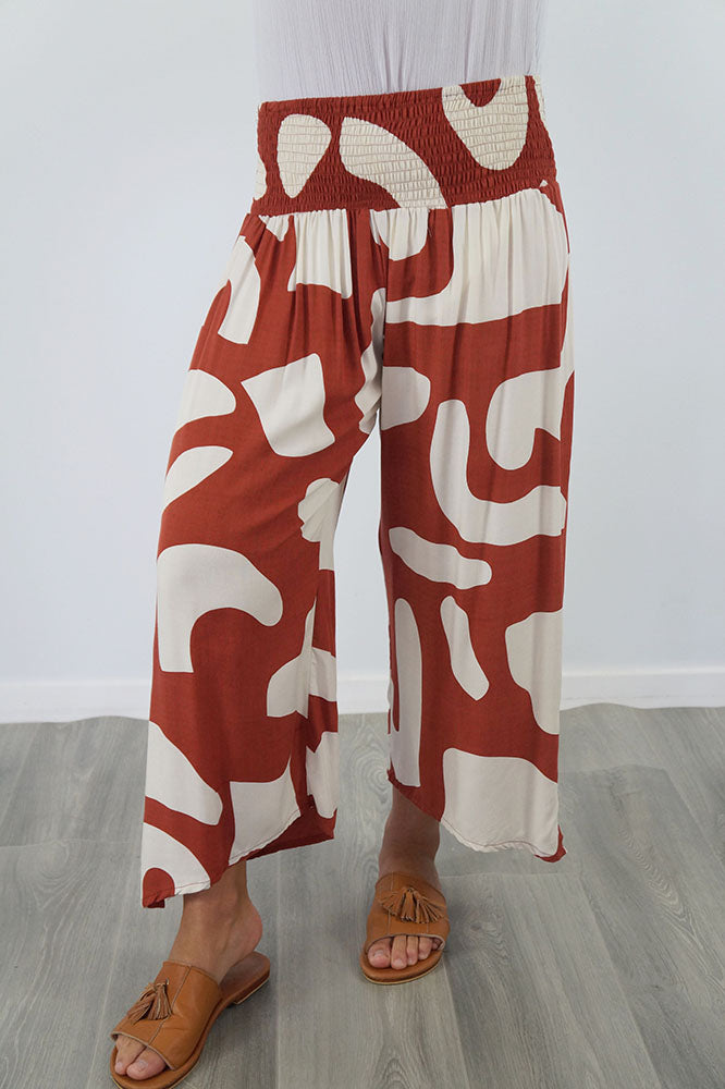3/4 Bazzar Pant "Abstract Geometric"