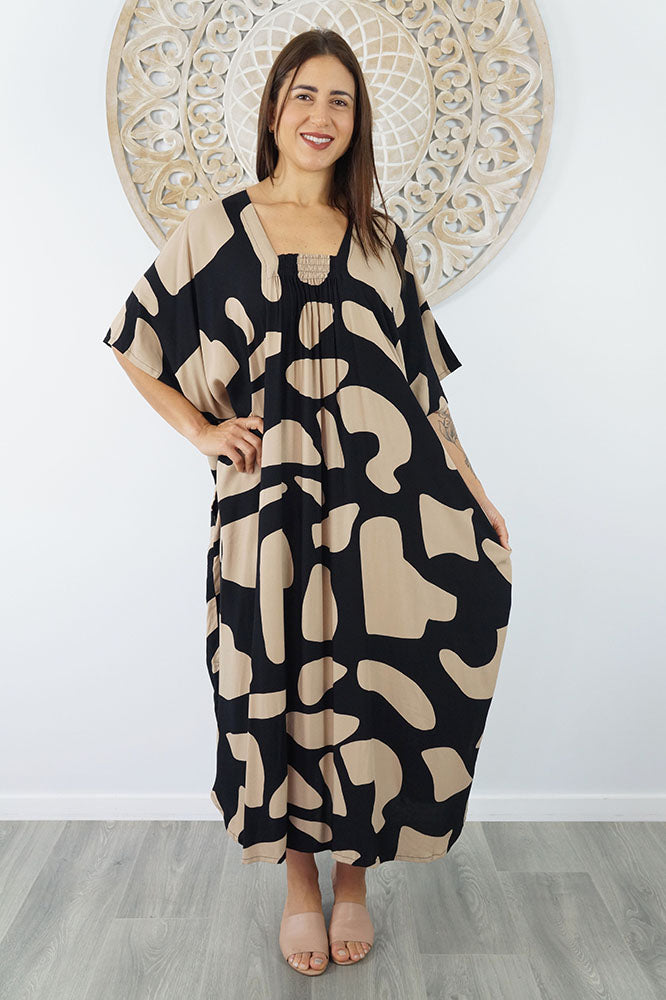 Bermuda Kaftan "Abstract Geo"