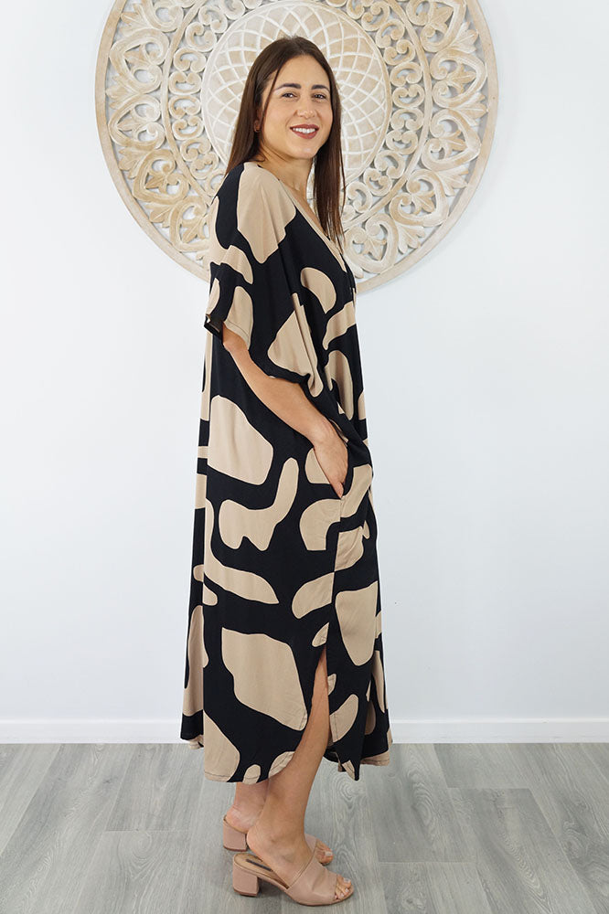 Bermuda Kaftan "Abstract Geo"