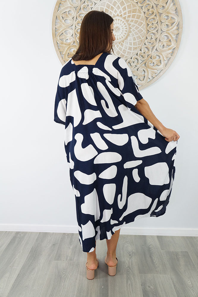 Bermuda Kaftan "Abstract Geo"