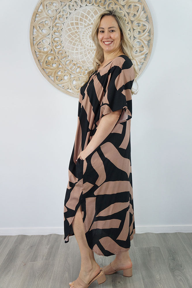Bermuda Kaftan "Geo Stripe"