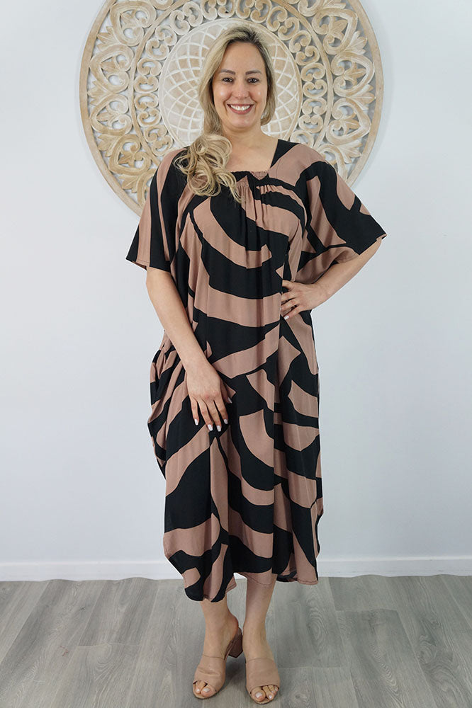 Bermuda Kaftan "Geo Stripe"