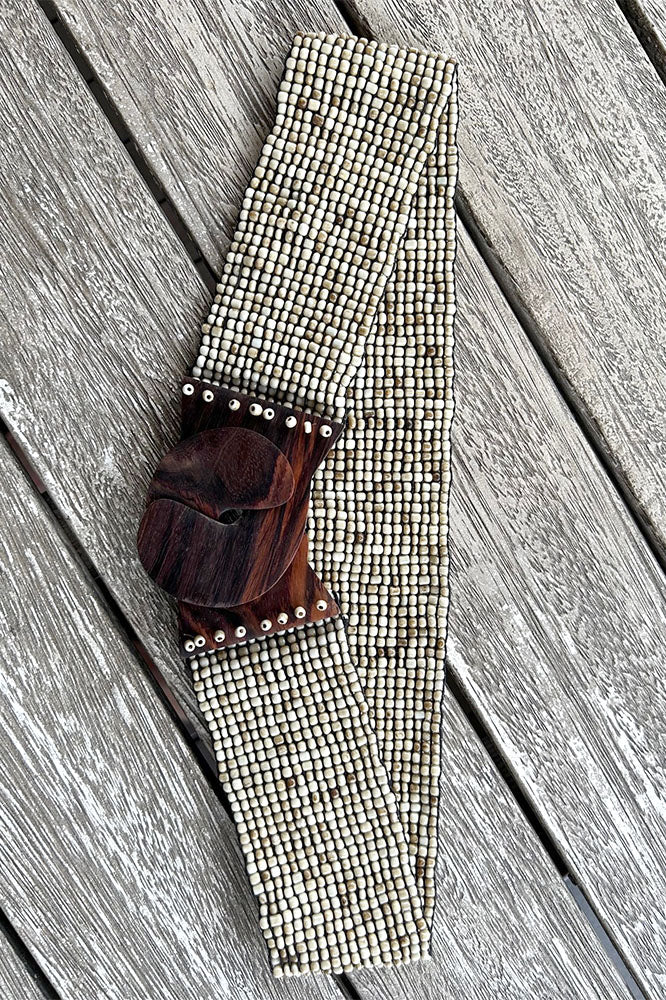 BEADED ELASTIC BELTS