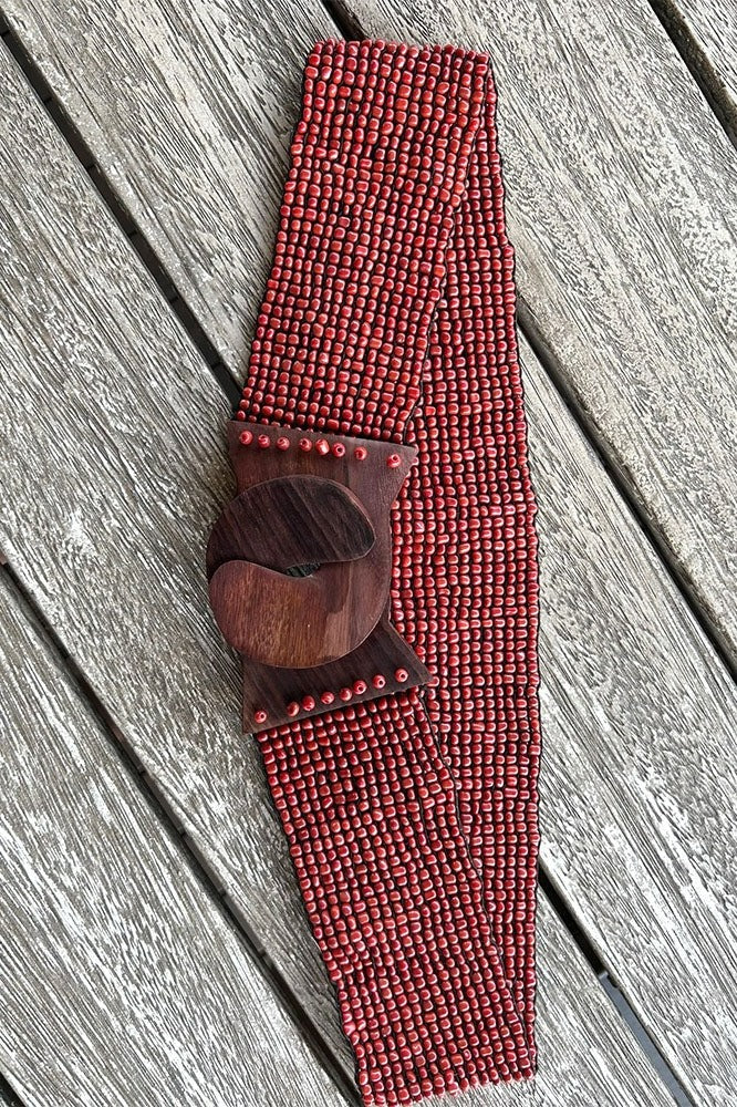 BEADED ELASTIC BELTS