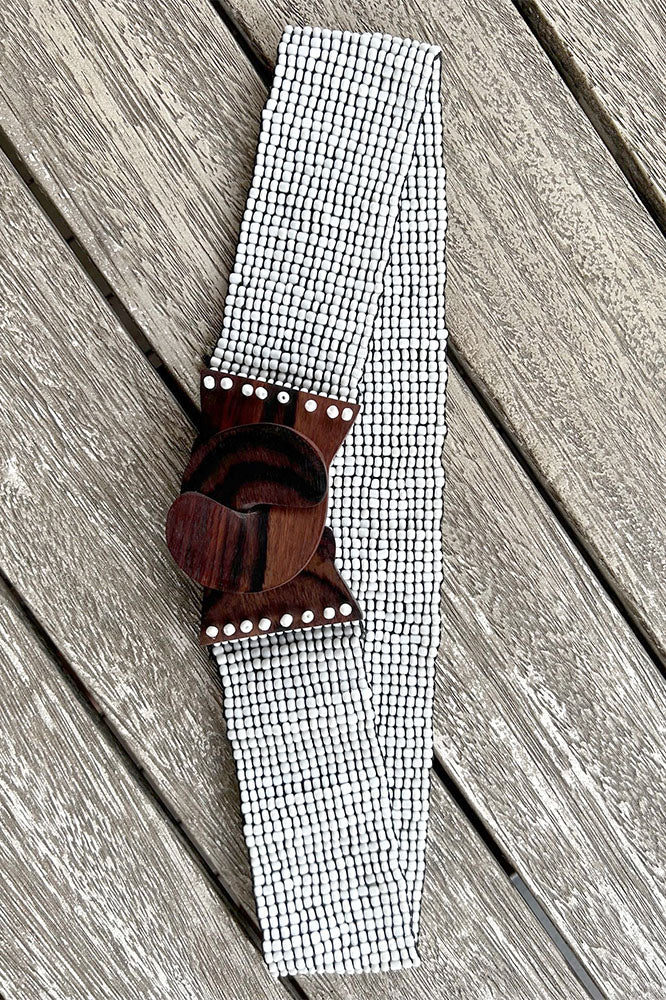 BEADED ELASTIC BELTS