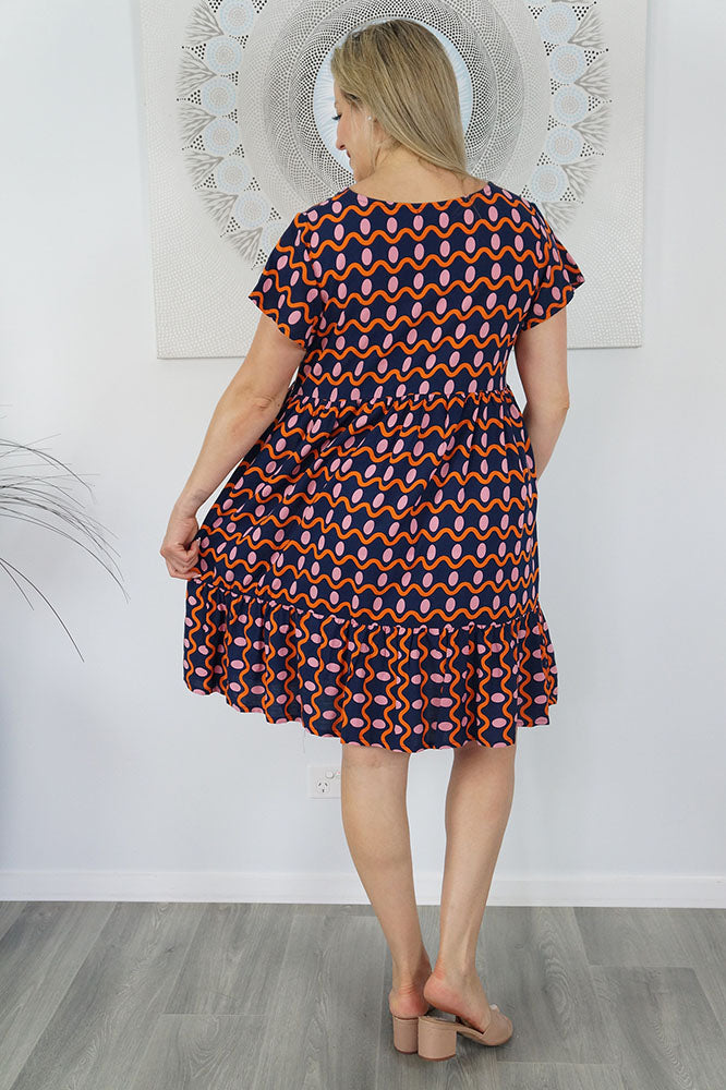 Kiki Dress "Waves"