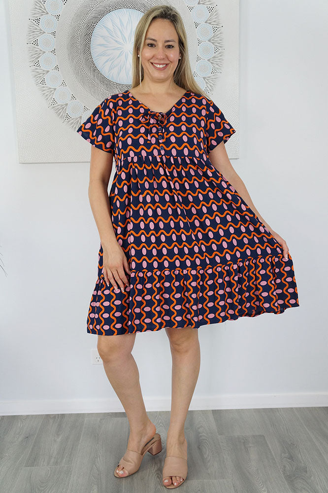 Kiki Dress "Waves"