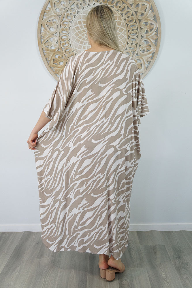 Long Kaftan "Large Zebra"