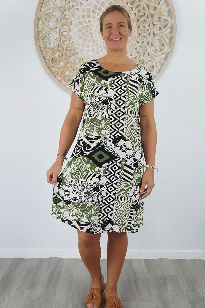 Michelle Dress "Multi Patch"