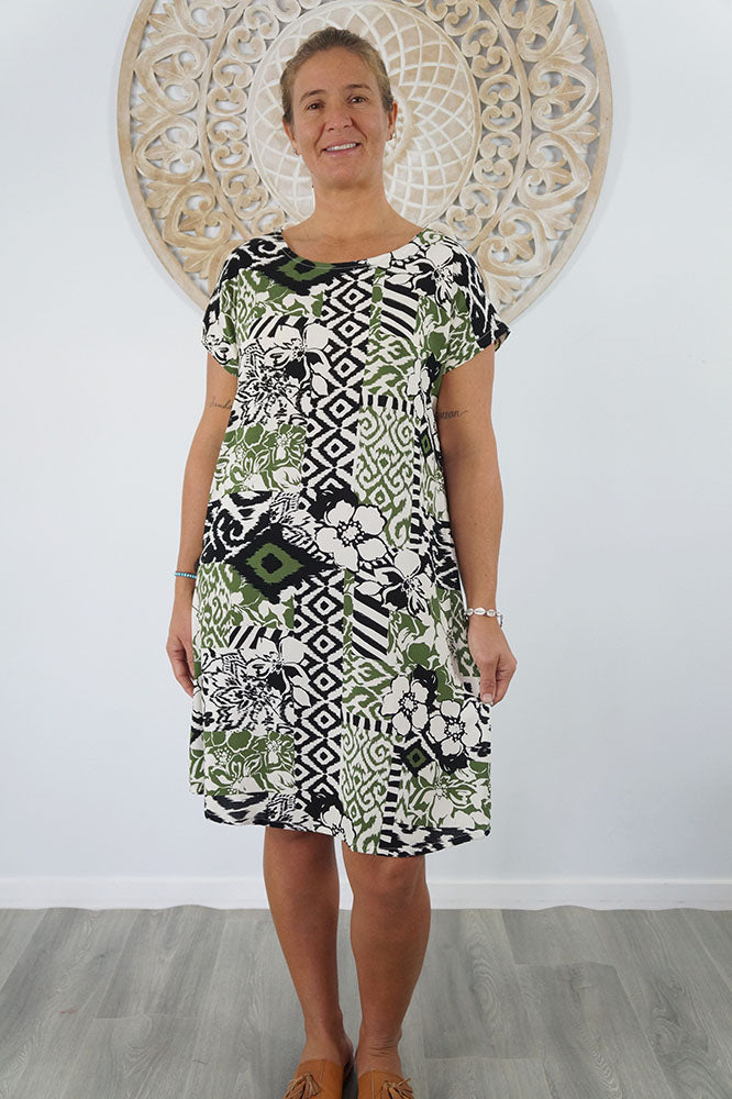 Michelle Dress "Multi Patch"