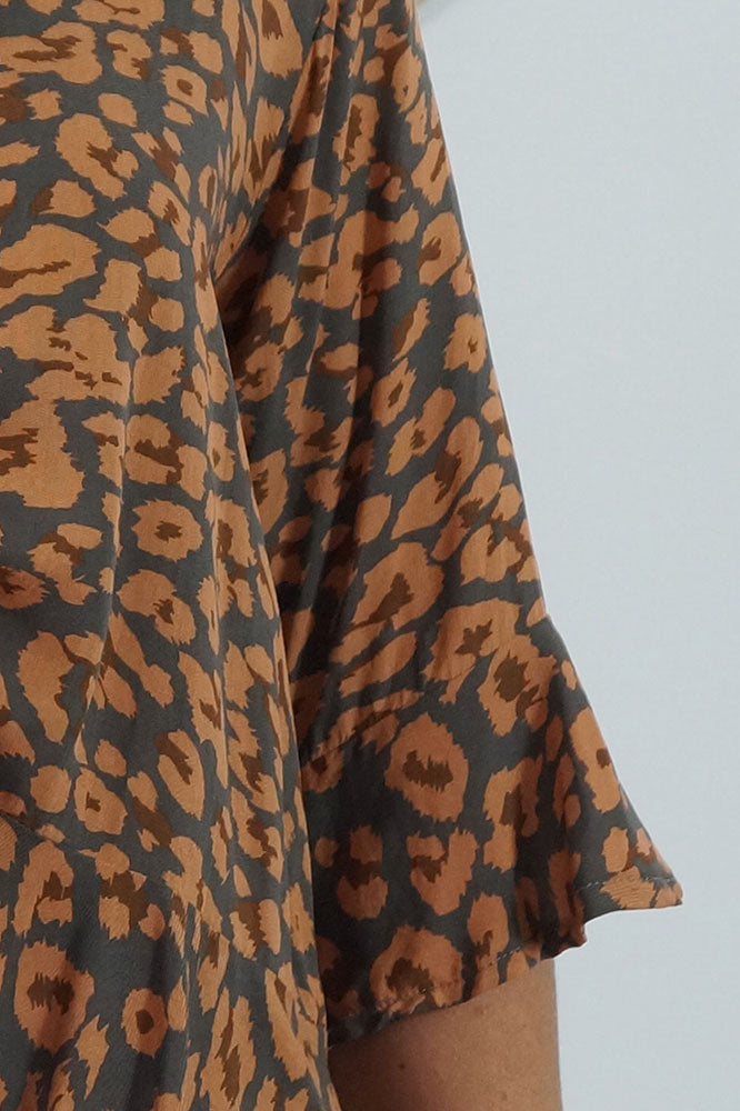 Ruched Top "Leopard"