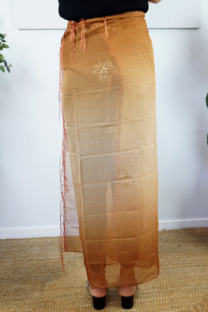 Gold Embossed Polyester Sarong