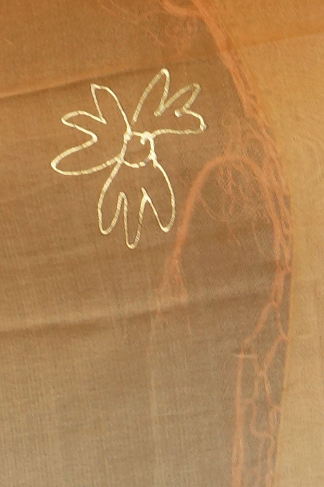 Gold Embossed Polyester Sarong