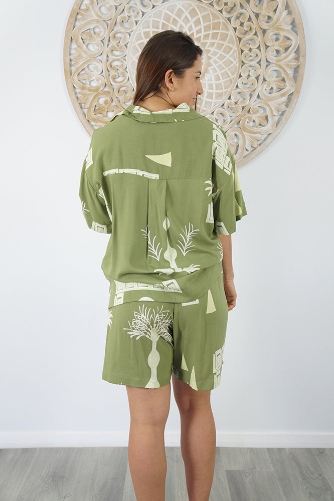 Abbey Shirt & Summer Short "Fan Palm"