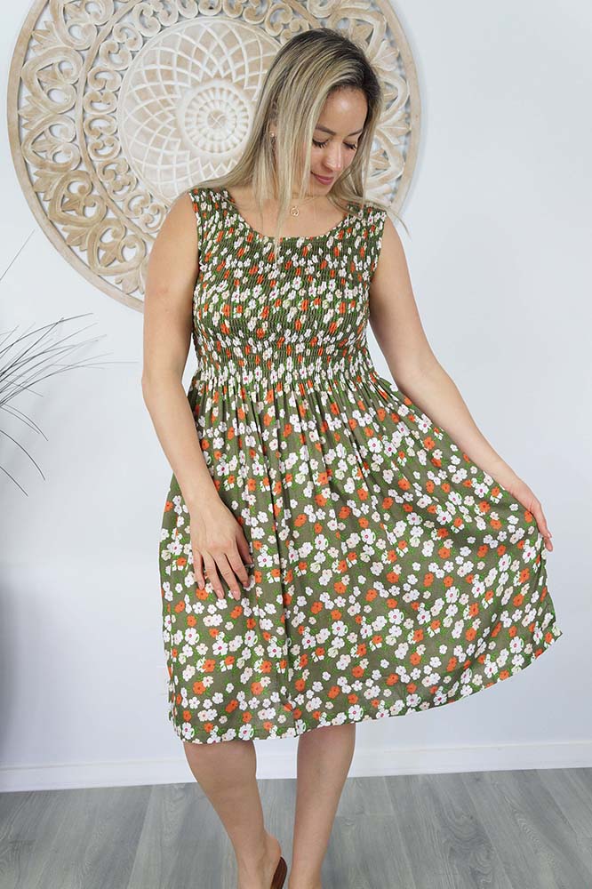 Singlet Smock Dress "Patchouli"