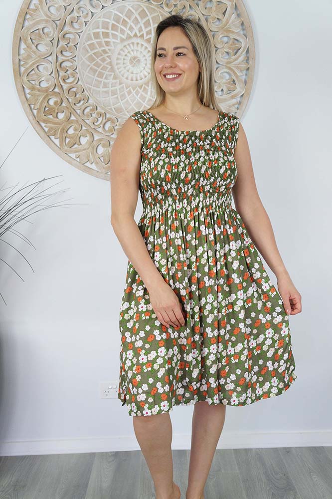 Singlet Smock Dress "Patchouli"