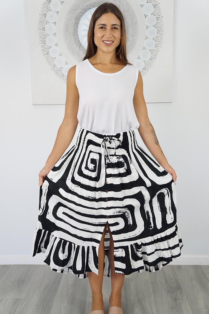 Tangelo Skirt "Pathways"