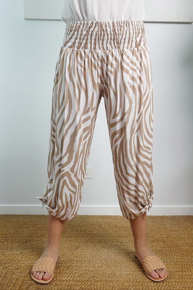 3/4 Bazzar Pant "Small Zebra"