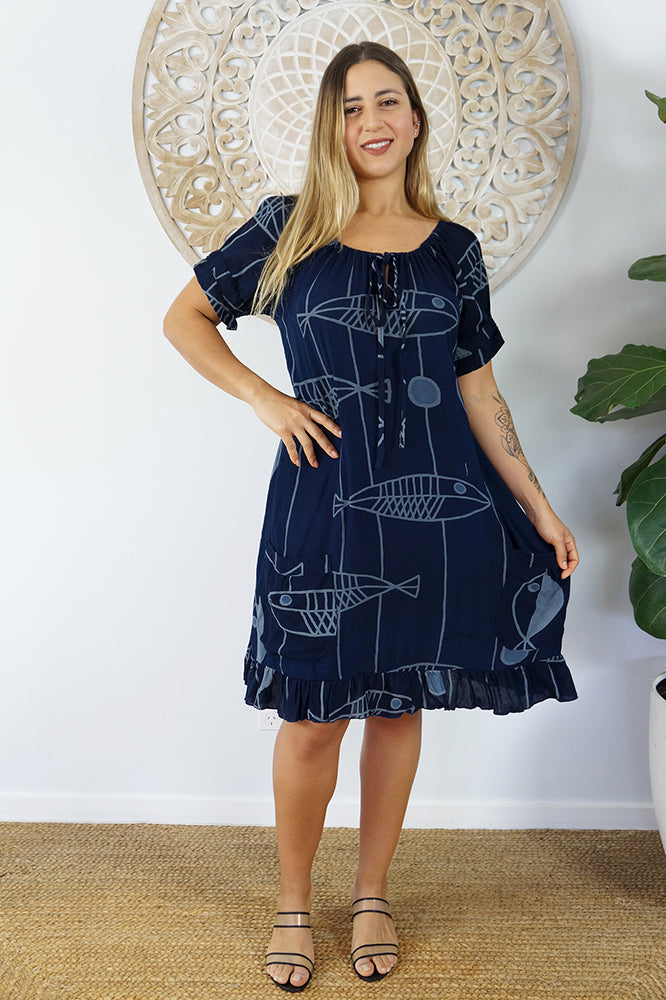 Cuba Dress "Fish"