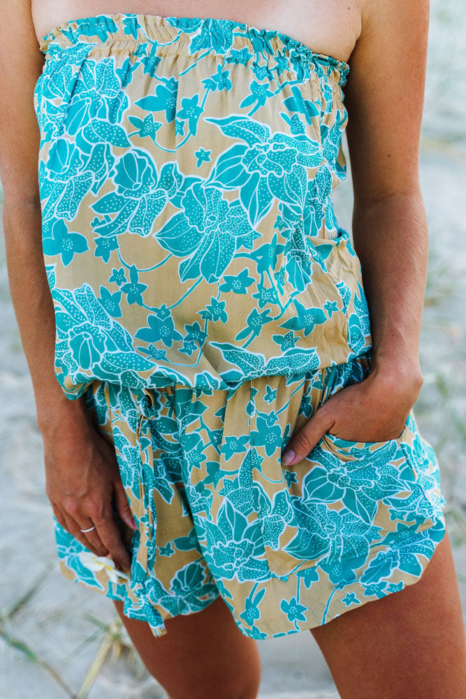 Short Jumpsuit " Spot Flower"