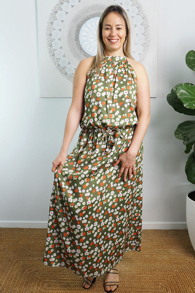 Long Chloe Dress "Patchouli"