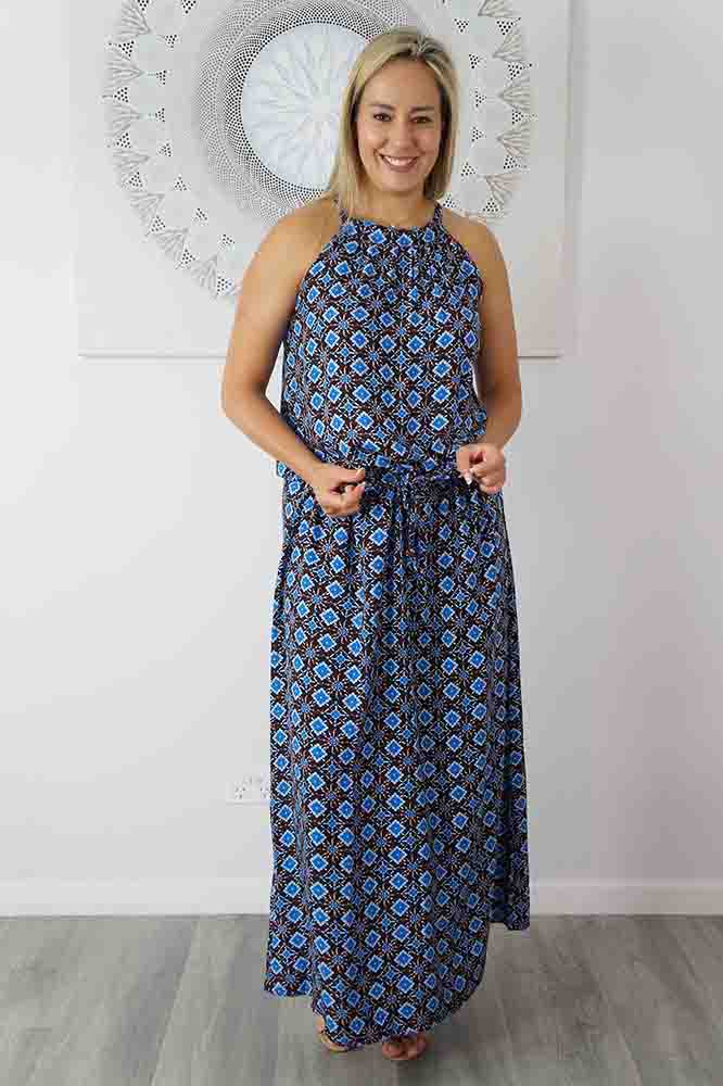 Long Chloe Dress "Snowflower"