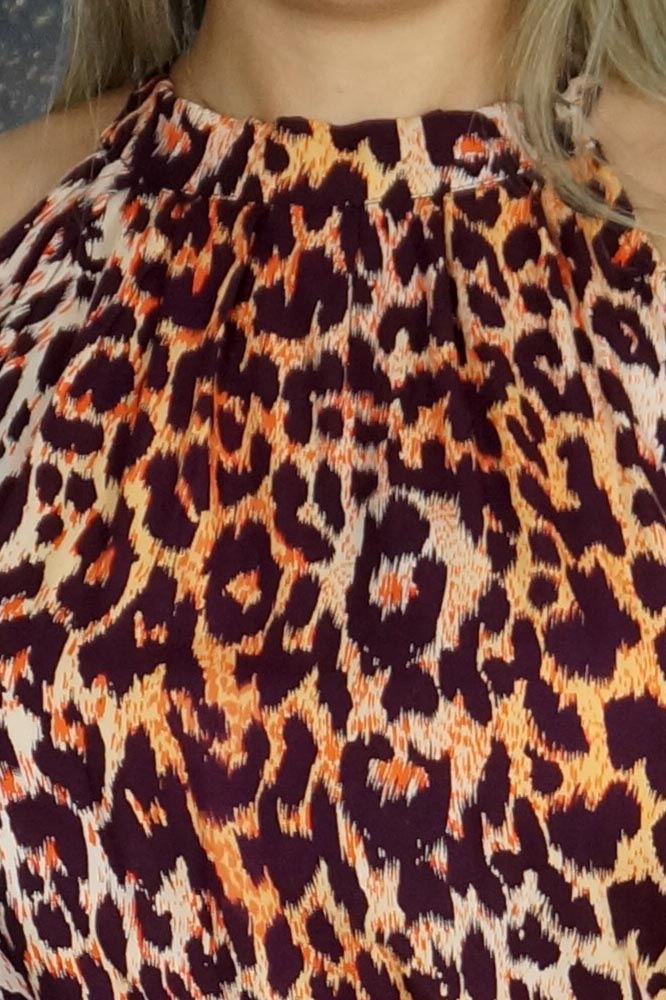 Long Chloe Dress "Leopard"