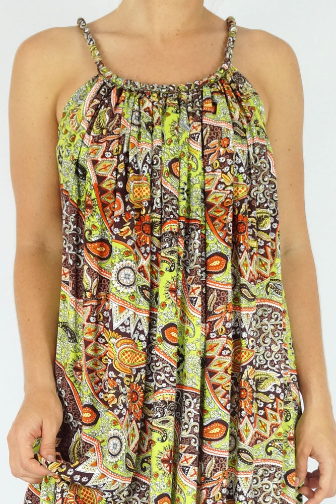 Long Delta Dress Paisley