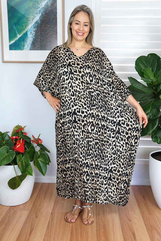 Long Kaftan Leopard