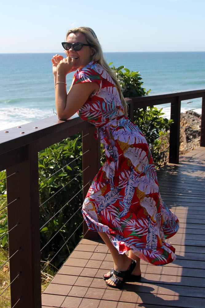 Long Wrap Dress "Wilderness"