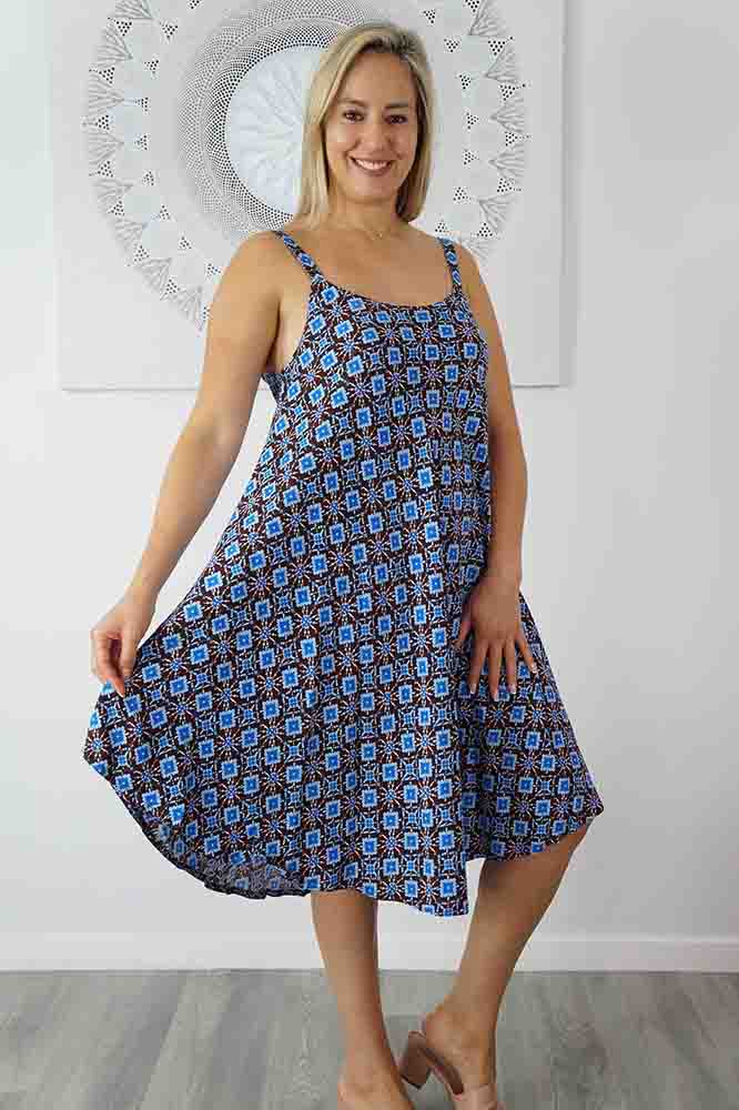 Montego Dress "Snowflower"
