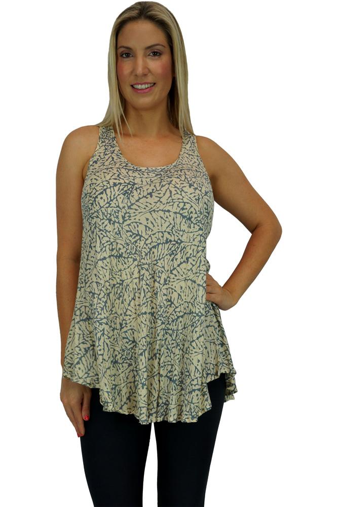 Rose Top "Fossil" Print