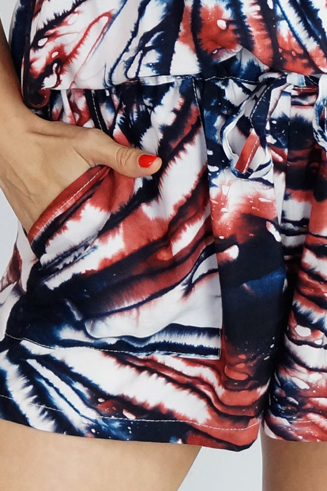 Short Jumpsuit "Motley Tie Dye"