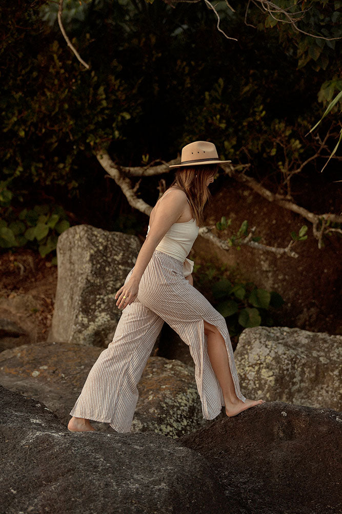Split Pant "Stripes" Print