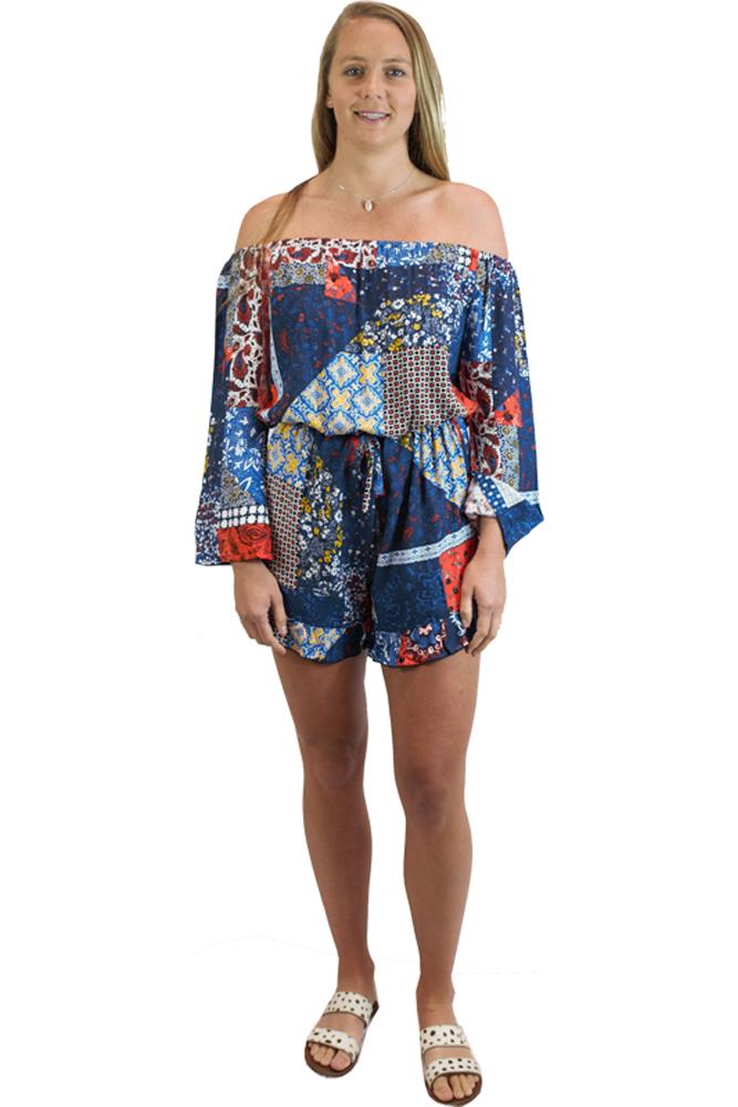 Sabrina Jumpsuit "Patch" Print