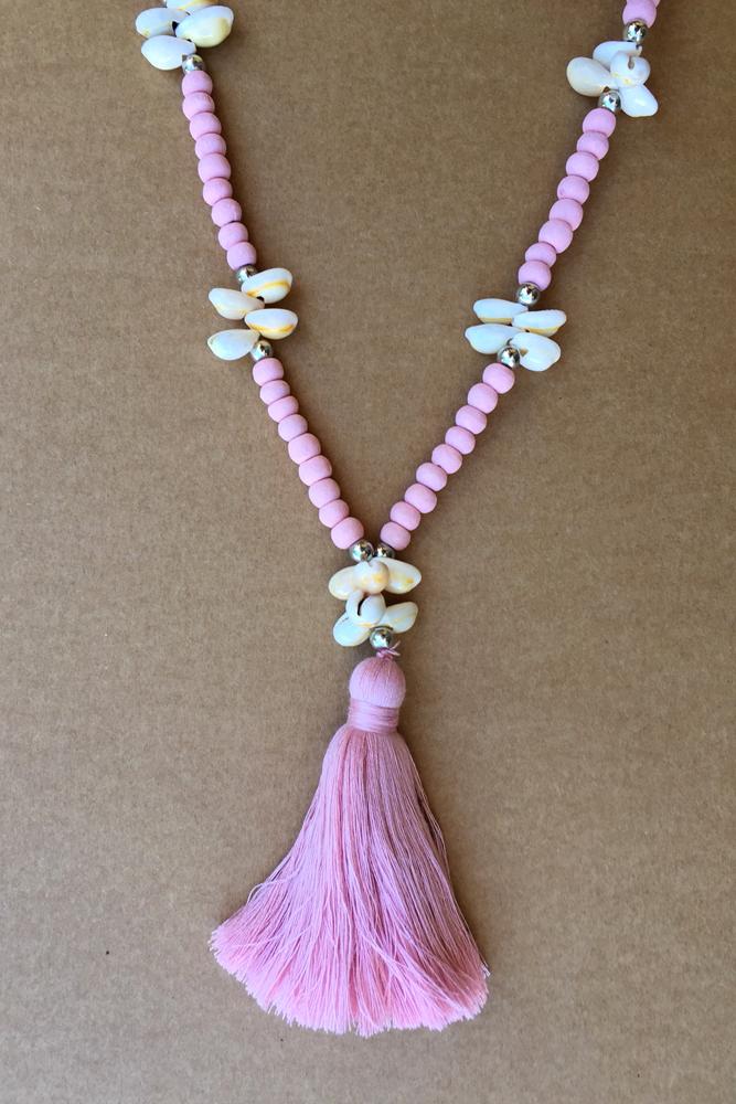 Shell and Wood Necklace