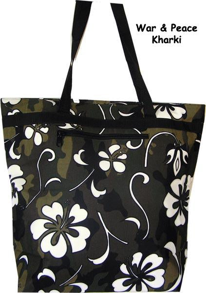 War & Peace print Carry Bags