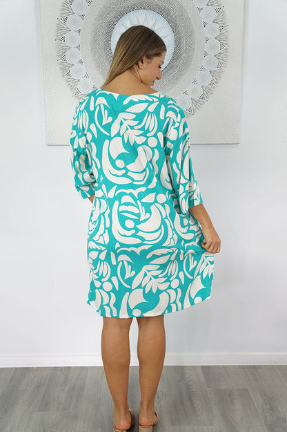 3/4 Sleeve Tunic "Botanical"
