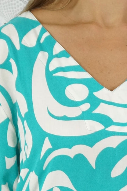 3/4 Sleeve Tunic "Botanical"