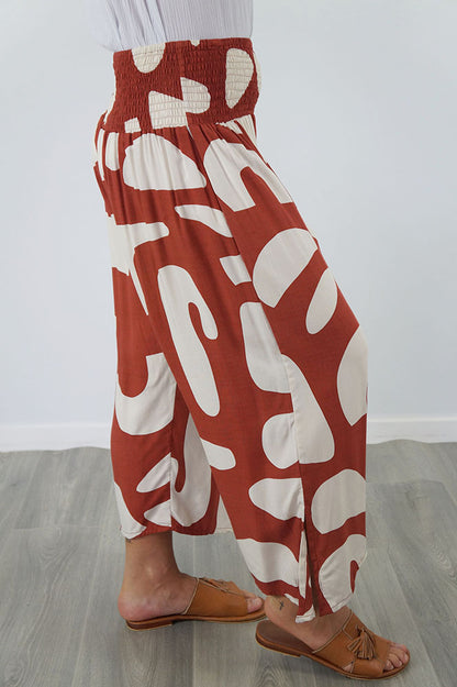 3/4 Bazzar Pant "Abstract Geometric"