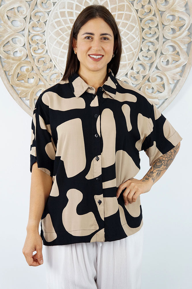 Abbey Shirt "Abstract Geo"