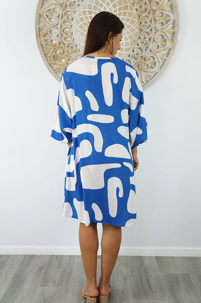 Avocado Dress "Abstract Geo"