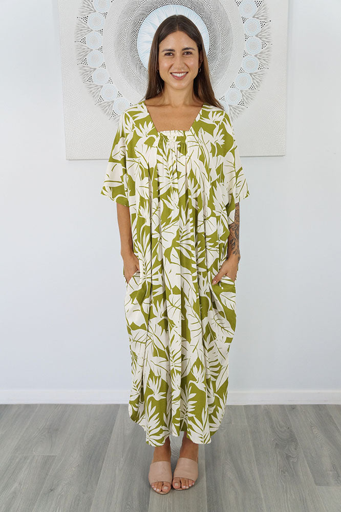Bermuda Kaftan "Leafy"