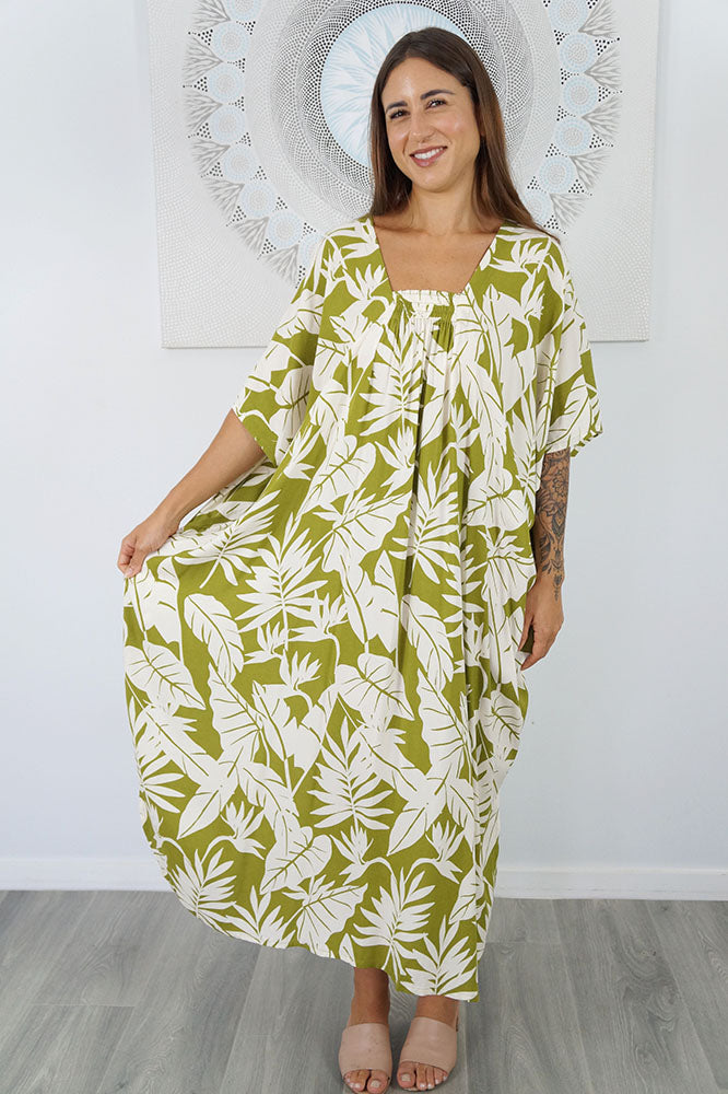 Bermuda Kaftan "Leafy"
