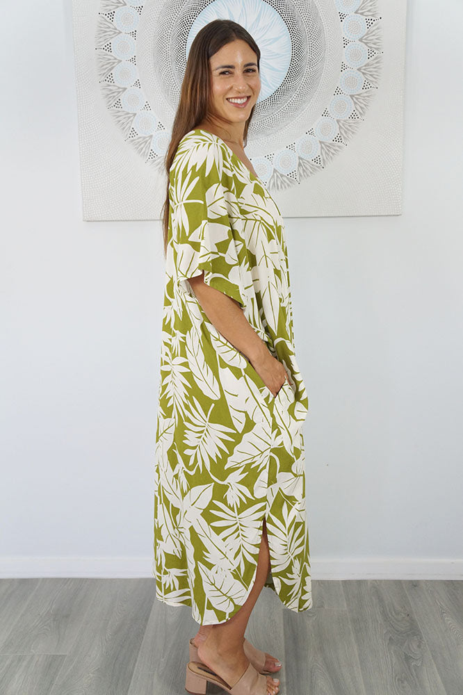 Bermuda Kaftan "Leafy"