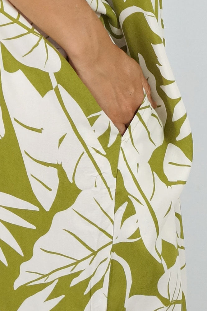 Bermuda Kaftan "Leafy"