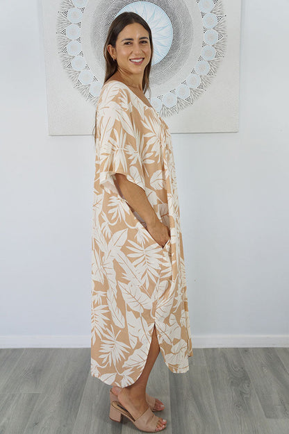 Bermuda Kaftan "Leafy"