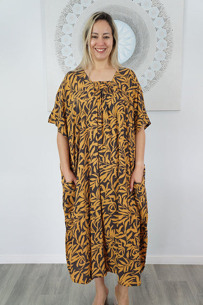 Bermuda Kaftan "Wild Leaf"